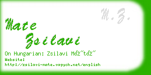 mate zsilavi business card